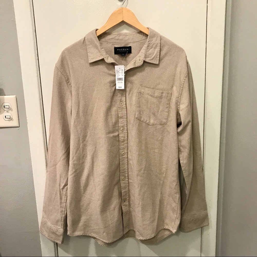 PacSun Tan Button Down
